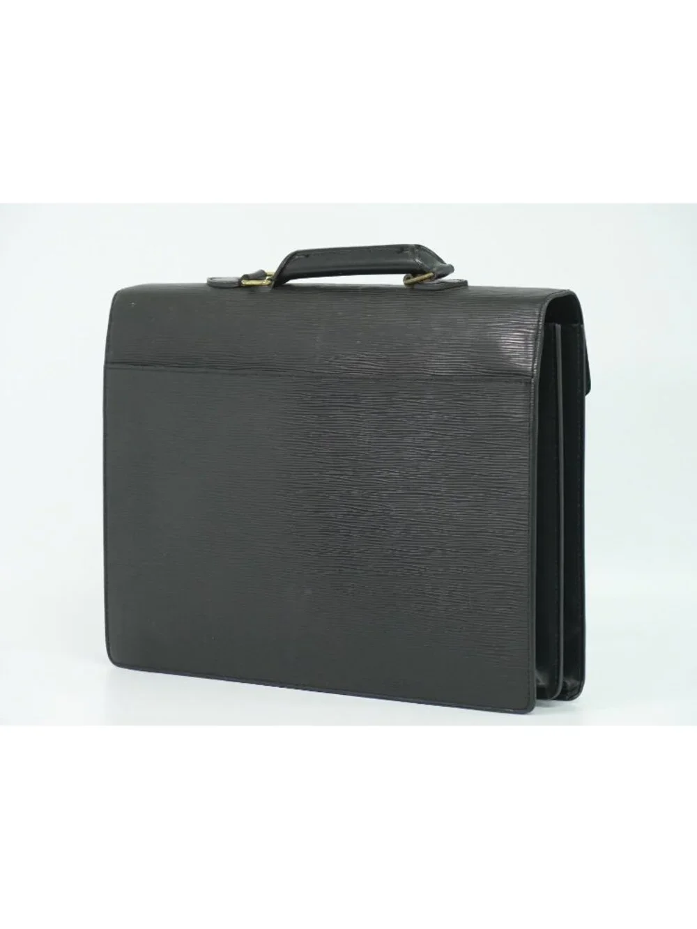 Louis Vuitton LV Serviette Conseil Epi Leather Business Bag Handbag Noir Black